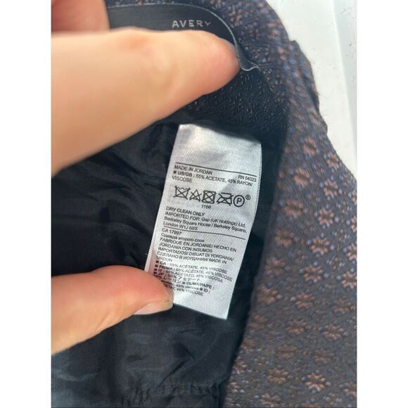 Banana Republic Navy Avery Straight-Fit Cuffed Ankle Pants Size 4 - Picture 4 of 6